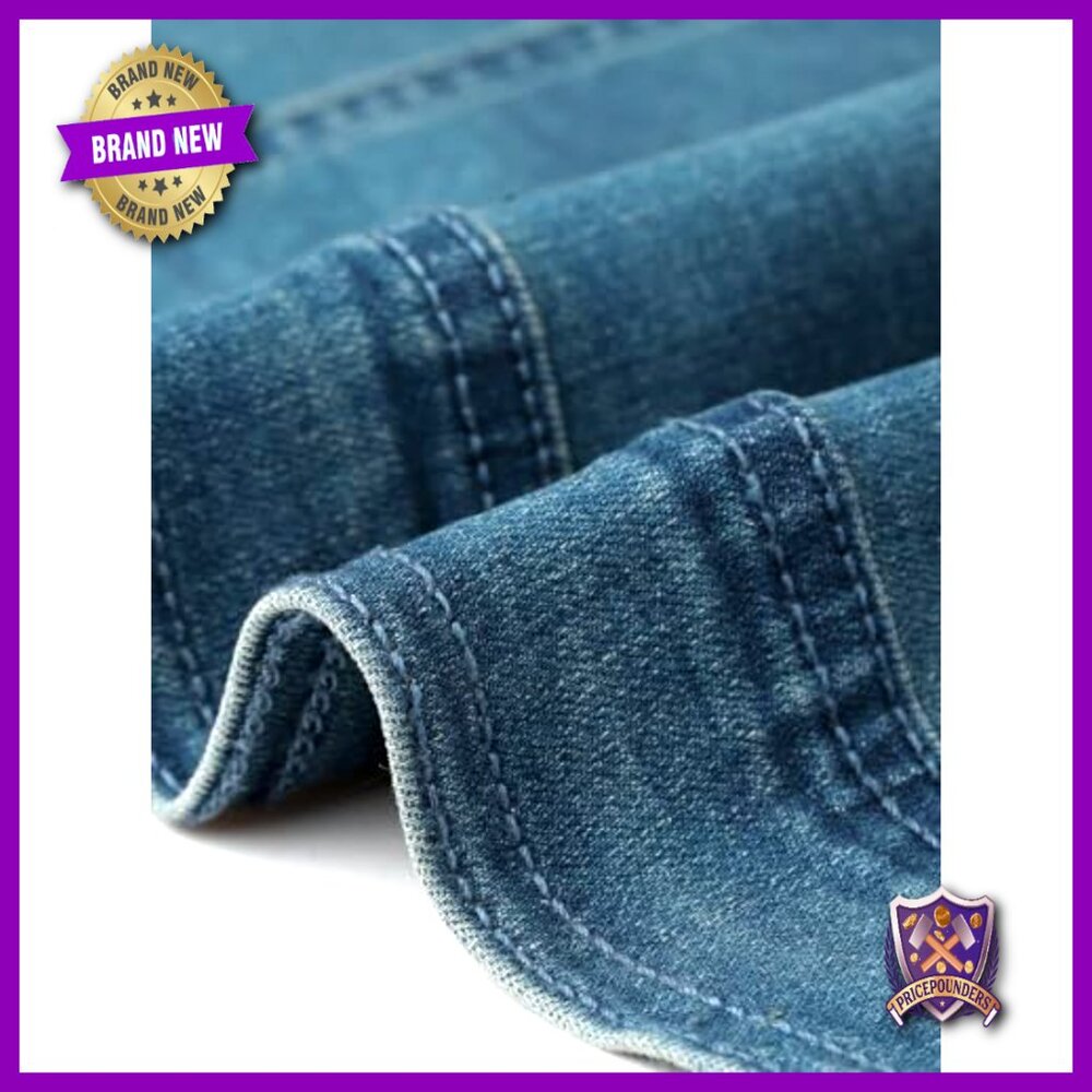 Plus Size Denim Jacket Collarless Button Down Car… - image 5